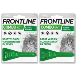 2x Frontline Combo Anti Vlooien en Teken Druppels Kat vanaf 1 kg