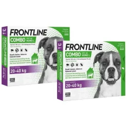 2x Frontline Combo Spot On Anti Vlooien en Teken Druppels Hond L 3 pipetten