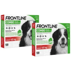 2x Frontline Combo Spot On Anti Vlooien en Teken Druppels Hond XL 3 pipetten
