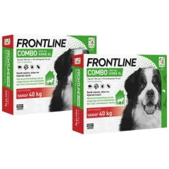 2x Frontline Combo Spot On Anti Vlooien en Teken Druppels Hond vanaf 40 kg 6 pipetten