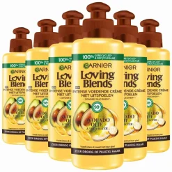 6x Garnier Loving Blends Avocado Olie en Shea Boter Leave-in Crème 200 ml