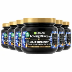 6x Garnier Loving Blends Magnetic Charcoal Haarmasker 340 ml