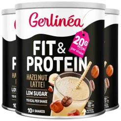 3x Gerlinea Fit & Protein Hazelnut Latte 340 gr