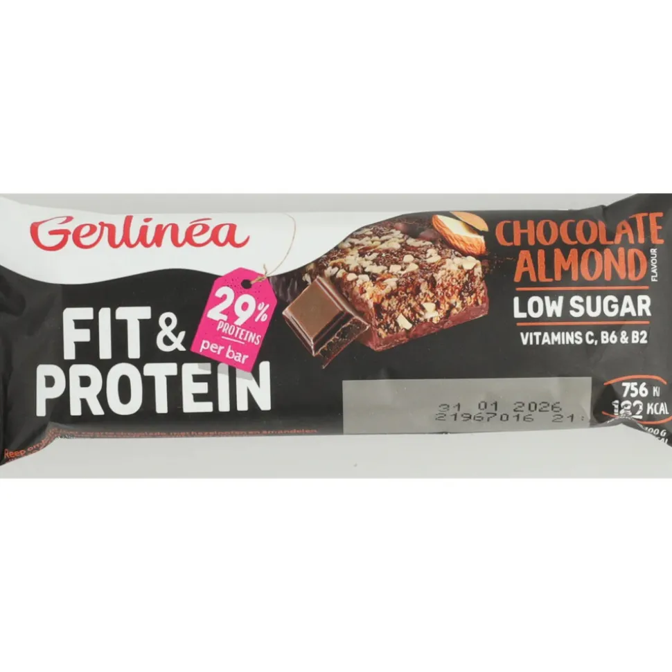 4x Gerlinea Fit & Protein Reep Chocolate Almond 45 gr