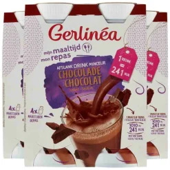 3x Gerlinea Mijn Maaltijd Afslank Drink Chocolade 4 x 236 ml