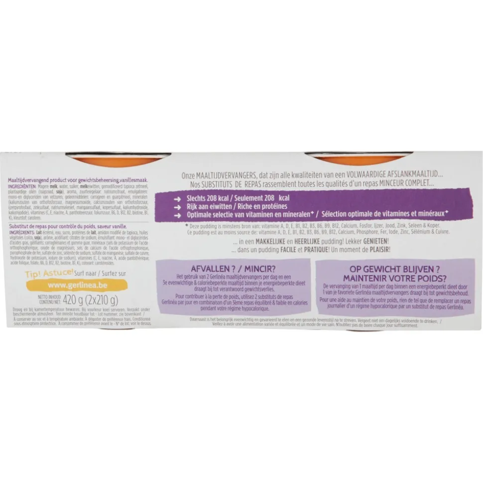 3x Gerlinea Pudding Vanille 2 stuks