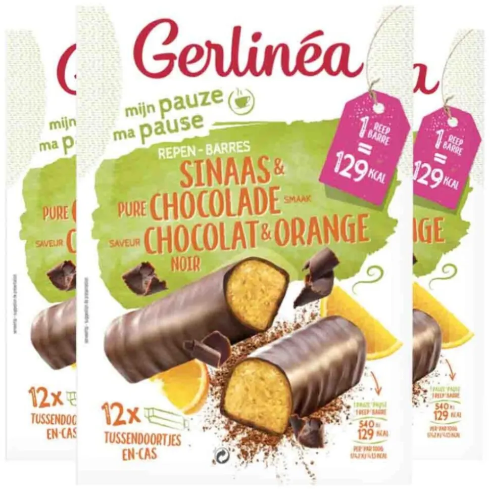 3x Gerlinea Repen Sinaas en Pure Chocolade 12 x 31 gr