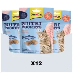 12x GimCat Nutri Pockets Vis met Zalm 60 gr