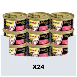 24x GimCat ShinyCat in Jelly Kip & Kreeft 70 gr