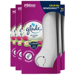 4x Glade Sense & Spray Houder Relaxing Zen 18 ml