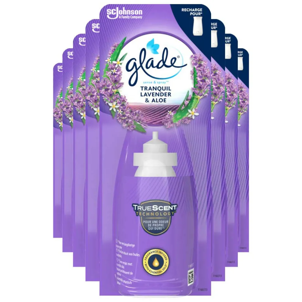 8x Glade Sense & Spray Tranquil Lavender & Aloe 18 ml