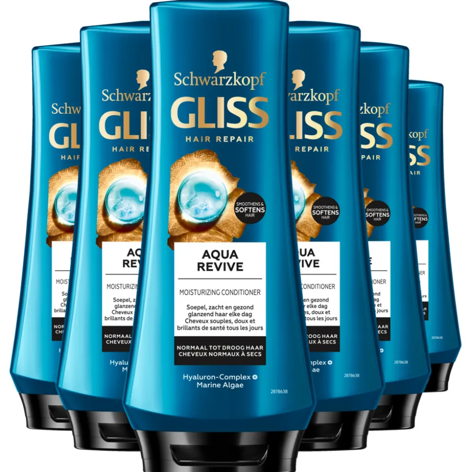 6x Gliss Aqua Revive Conditioner 200 ml