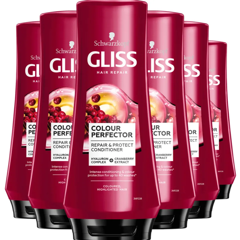 6x Gliss Conditioner Color Protect & Shine 200 ml