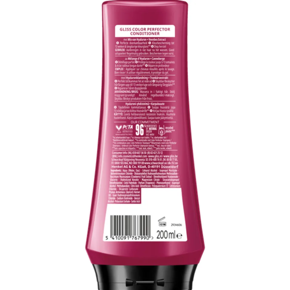 6x Gliss Conditioner Color Protect & Shine 200 ml