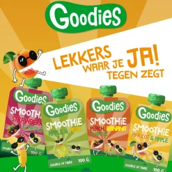 6x Goodies Knijpfruit Smoothie Appel & Peer 100 gr