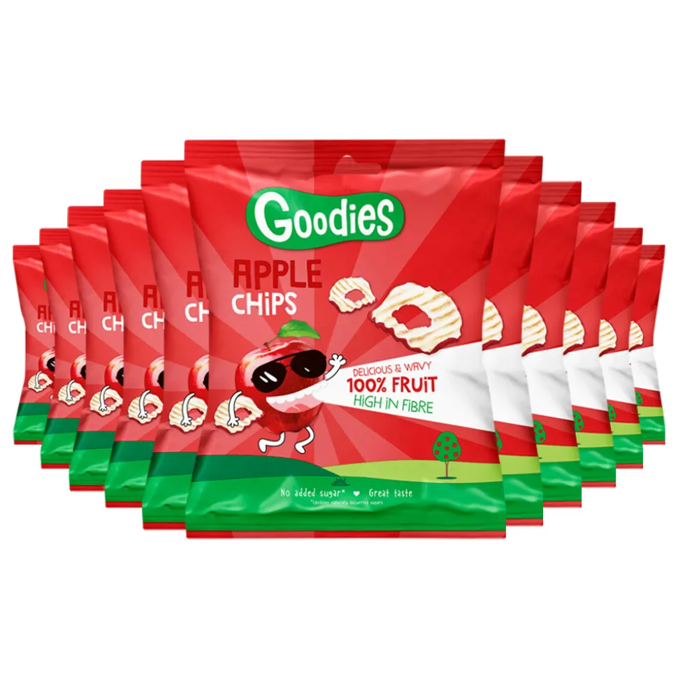 11x Goodies Snack Chips Appel 15 gr