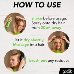 6x Got2b Droogshampoo Fresh & Fabulous 200 ml