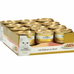 24x Gourmet Gold Fijne Hapjes Kalkoen - eend 85 gr