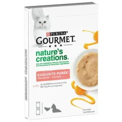 11x Gourmet Nature's Creations Puree Zalm Wortel 5 x 10 gr