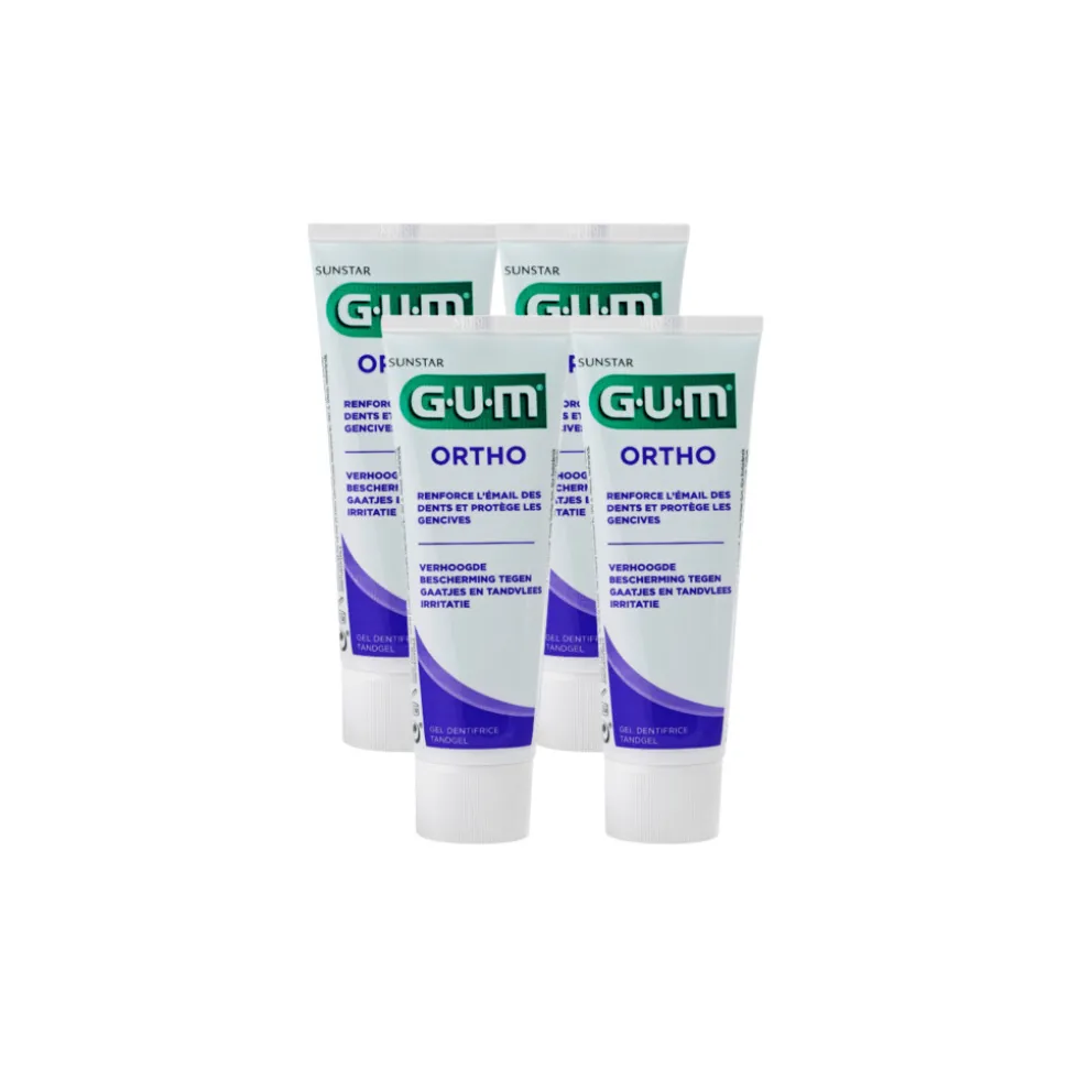 4x GUM Tandpasta Ortho 75 ml