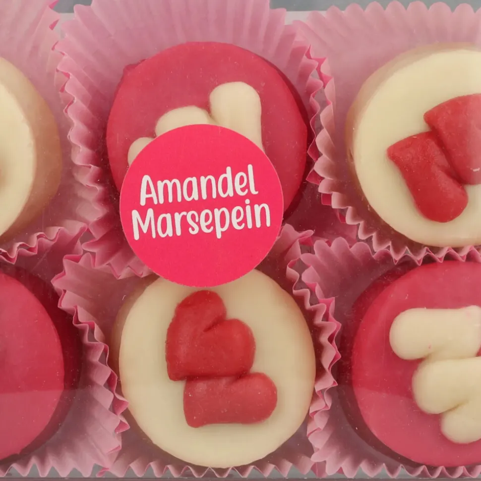 6x Hamlet Marsepijn Petit Four + Hartje 6 stuks