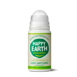 6x Happy Earth 100% Natuurlijke Deodorant Roller Unscented 75 ml