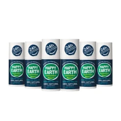 6x Happy Earth 100% Natuurlijke Deodorant Roller Lemon Sandelwood 75 ml