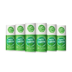 6x Happy Earth 100% Natuurlijke Deodorant Roller Cucumber Matcha 75 ml