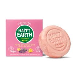 6x Happy Earth 100% Natuurlijke Shower Bar Lavender Ylang 90 gr