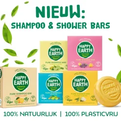 6x Happy Earth 100% Natuurlijke Shampoo Bar Volume & Shine 70 gr