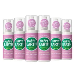 6x Happy Earth 100% Natuurlijke Deodorant Spray Lavender Ylang 100 ml