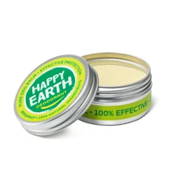 6x Happy Earth 100% Natuurlijke Deodorant Balm Bergamot 45 gr