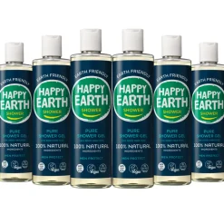 6x Happy Earth 100% Natuurlijke Douchegel Lemon Sandalwood 300 ml