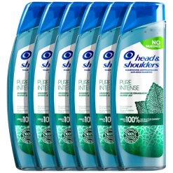 6x Head & Shoulders Shampoo Pure Intense Kalmeert Jeuk 250 ml