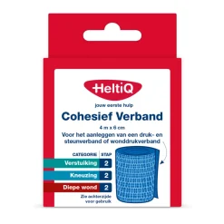 2x HeltiQ Cohesief Verband 4 m x 6 cm