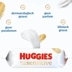 8x Huggies Billendoekjes Pure Extra Care Sensitive 99% Water 56 stuks