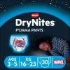 3x Huggies DryNites Absorberende Luierbroekjes Jongens 3-5 jaar 10 stuks