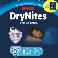 3x Huggies DryNites Absorberende Luierbroekjes Jongens 8-13 jaar 9 stuks