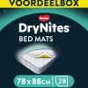 4x Huggies DryNites Bed Matrasbeschermers 7 stuks