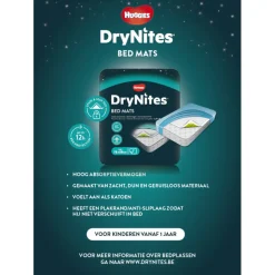 4x Huggies DryNites Bed Matrasbeschermers 7 stuks