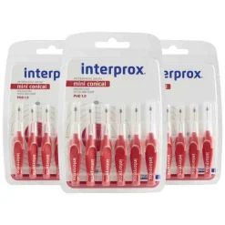 3x Interprox Ragers Mini Conical Rood PHD 1.2 6 stuks