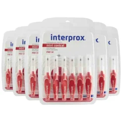 6x Interprox Ragers Mini Conical Rood PHD 1.2 6 stuks