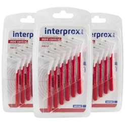 3x Interprox Ragers Plus Mini Conical Rood PHD 1.2 6 stuks