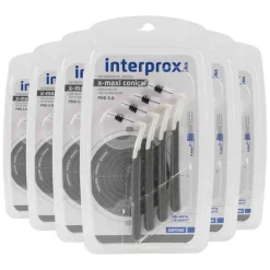 6x Interprox Ragers Plus X-Maxi Conical Grijs PHD 2.6 4 stuks
