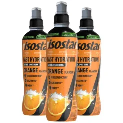 3x Isostar Fast Hydration Orange 500 ml