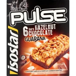 6x Isostar Sportreep Pulse Hazelnoot 138 gr