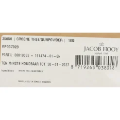 3x Jacob Hooy Groene Thee Los 1 kg
