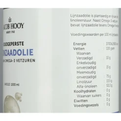 3x Jacob Hooy Lijnzaadolie 1 liter