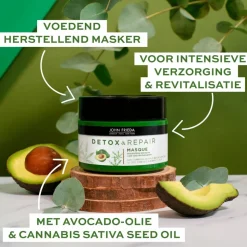 4x John Frieda Detox & Repair Haarmasker 250 ml