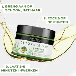 4x John Frieda Detox & Repair Haarmasker 250 ml